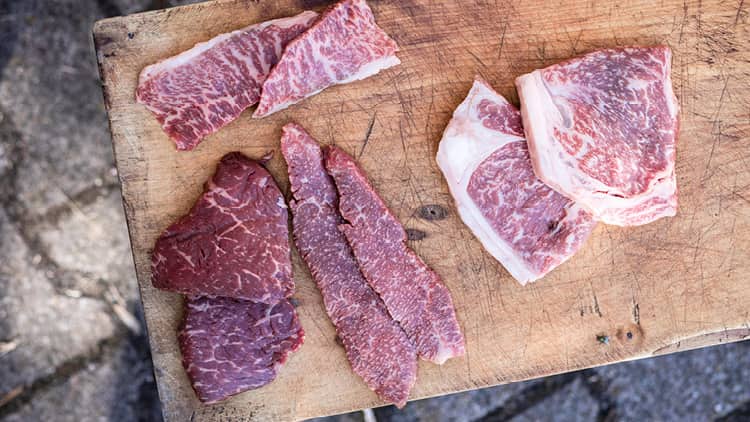 Moderate Wagyu Marmorierung